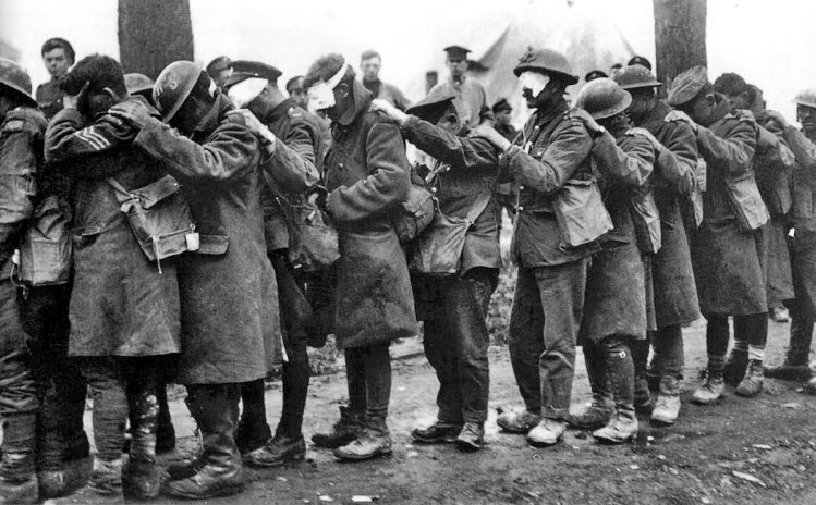 Battle of Messine April 1910 - British casulaties from gas attack
